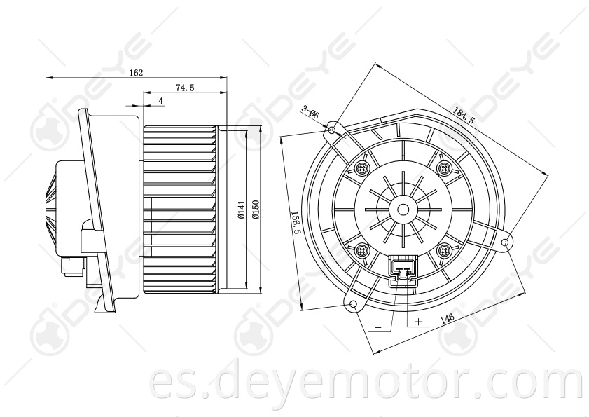 Motor del ventilador del aire acondicionado del coche 12v DG80-61B10 para FORD FIESTA